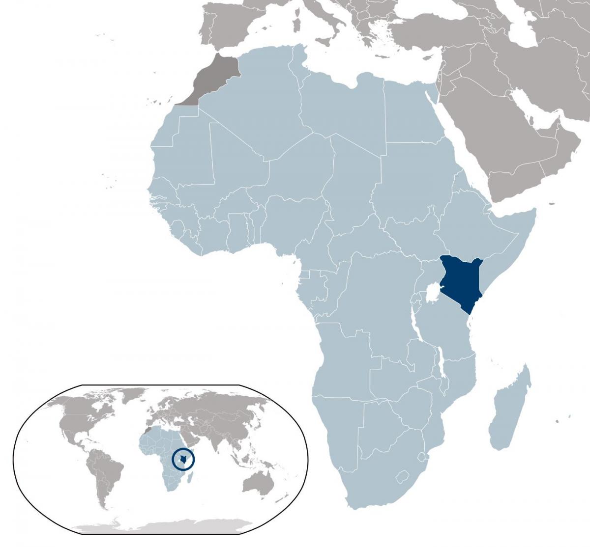Kenya vị trí bản đồ