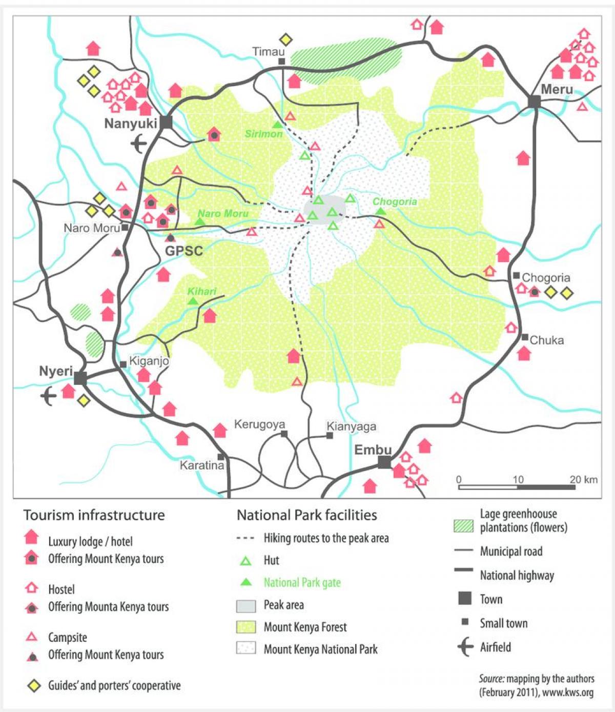 mt Kenya trên bản đồ châu phi