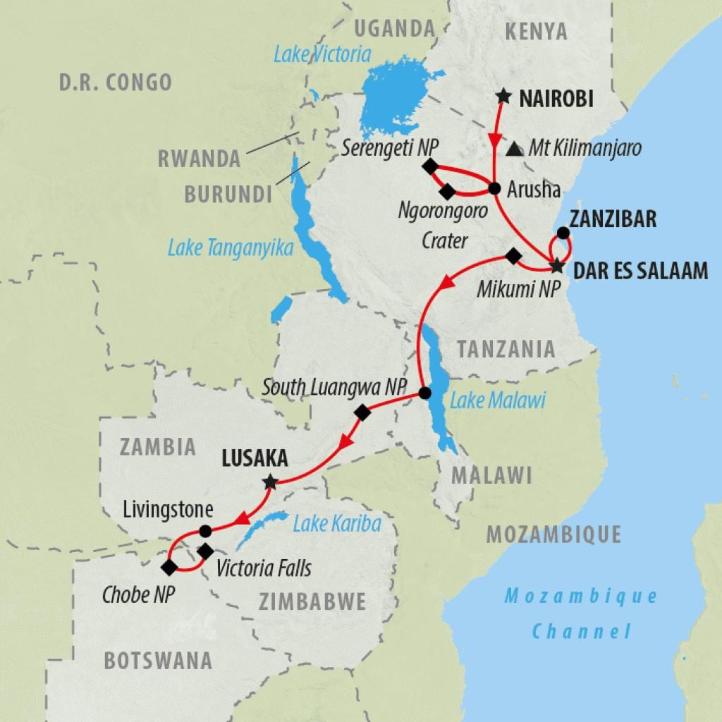 bản đồ của bản đồ express Kenya
