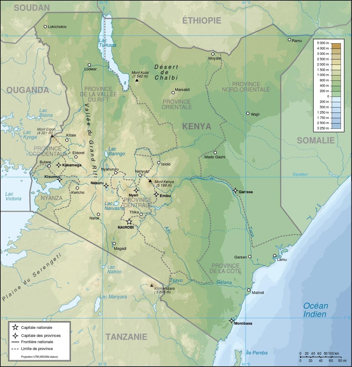 Kenya bản đồ cứu trợ