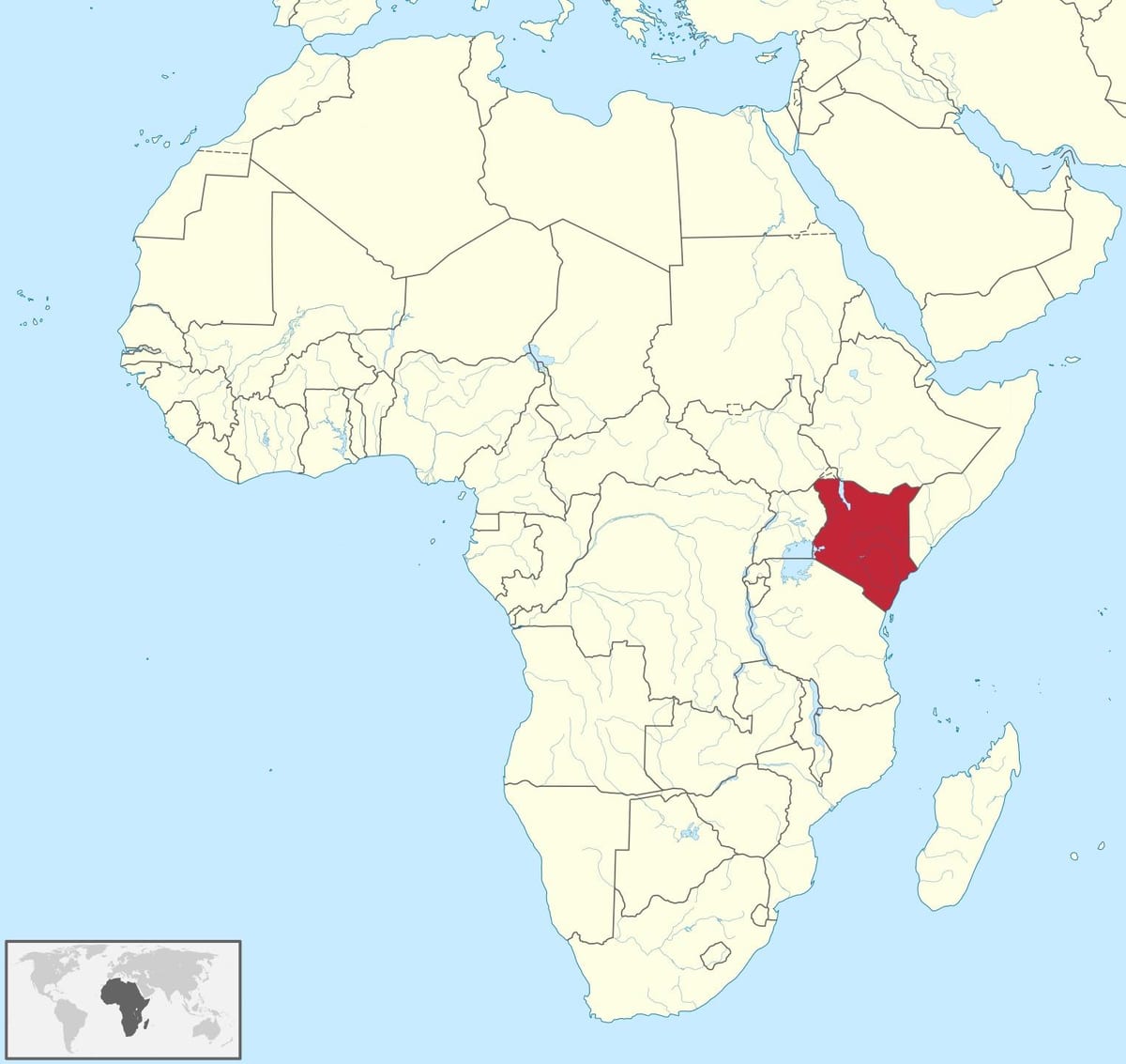 bản đồ của Kenya bản đồ véc tơ