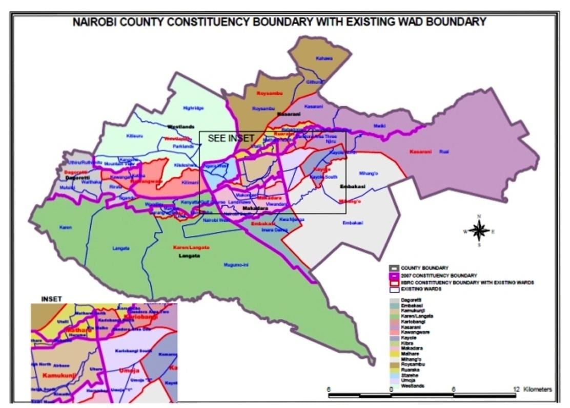 Kenya bầu cử ranh giới bản đồ