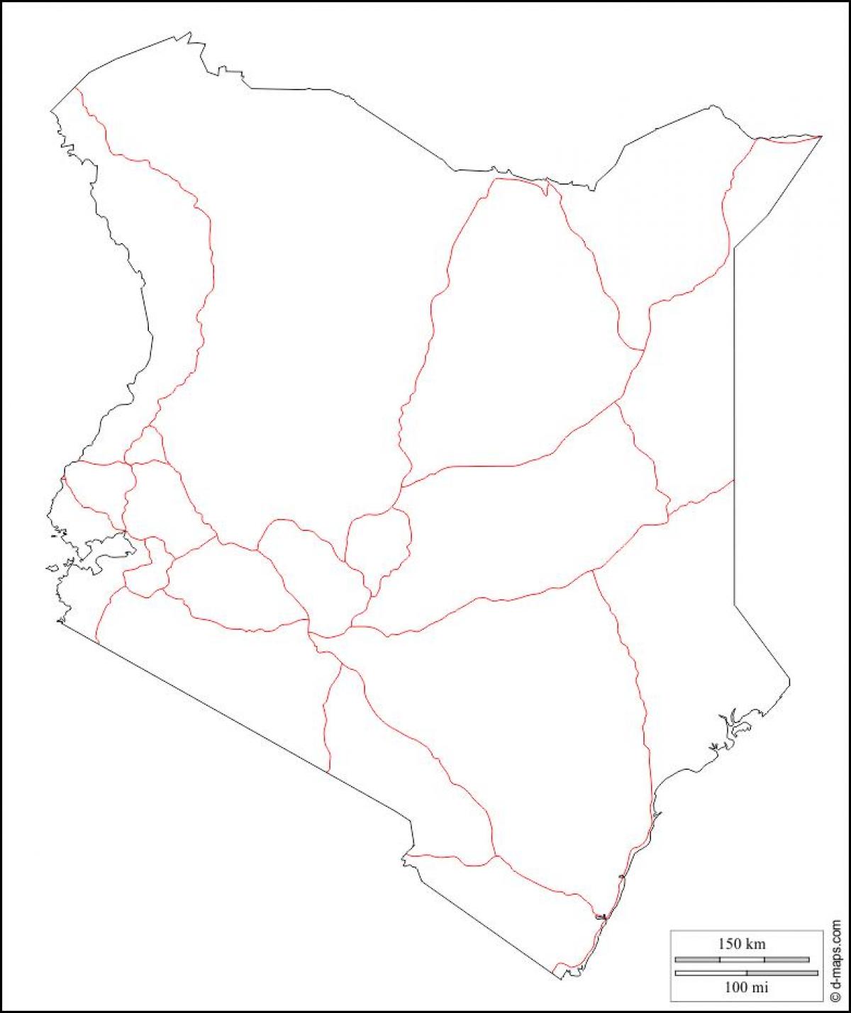 Kenya bản đồ trống
