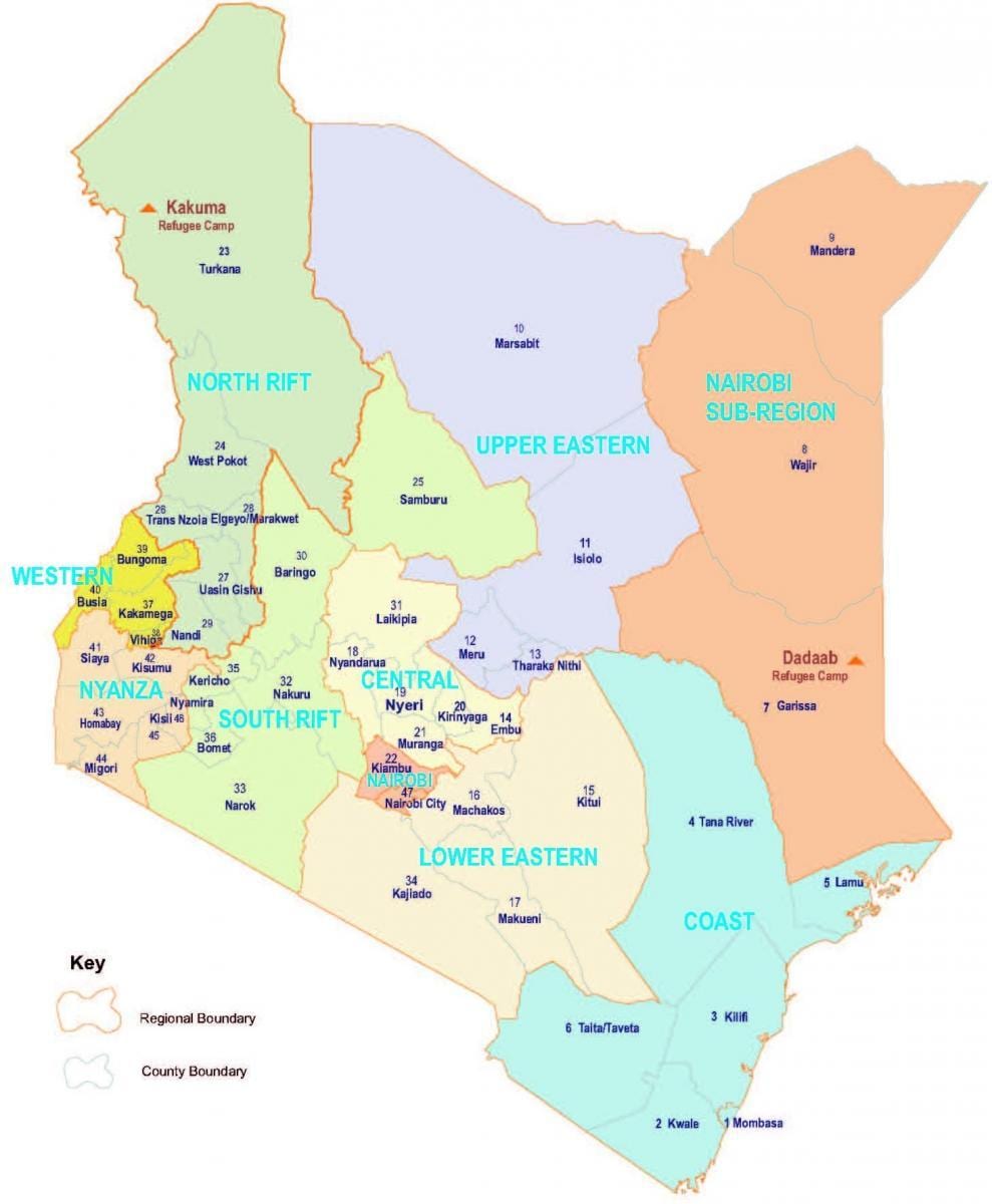 bản đồ của Kenya tôn giáo