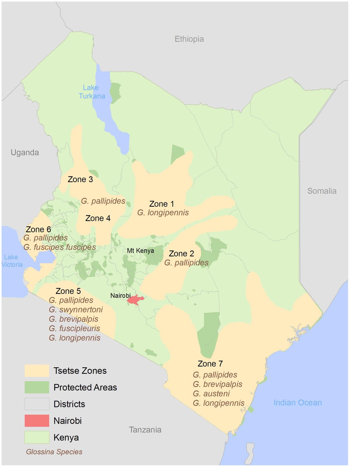Kenya viện của đạc và bản đồ khóa