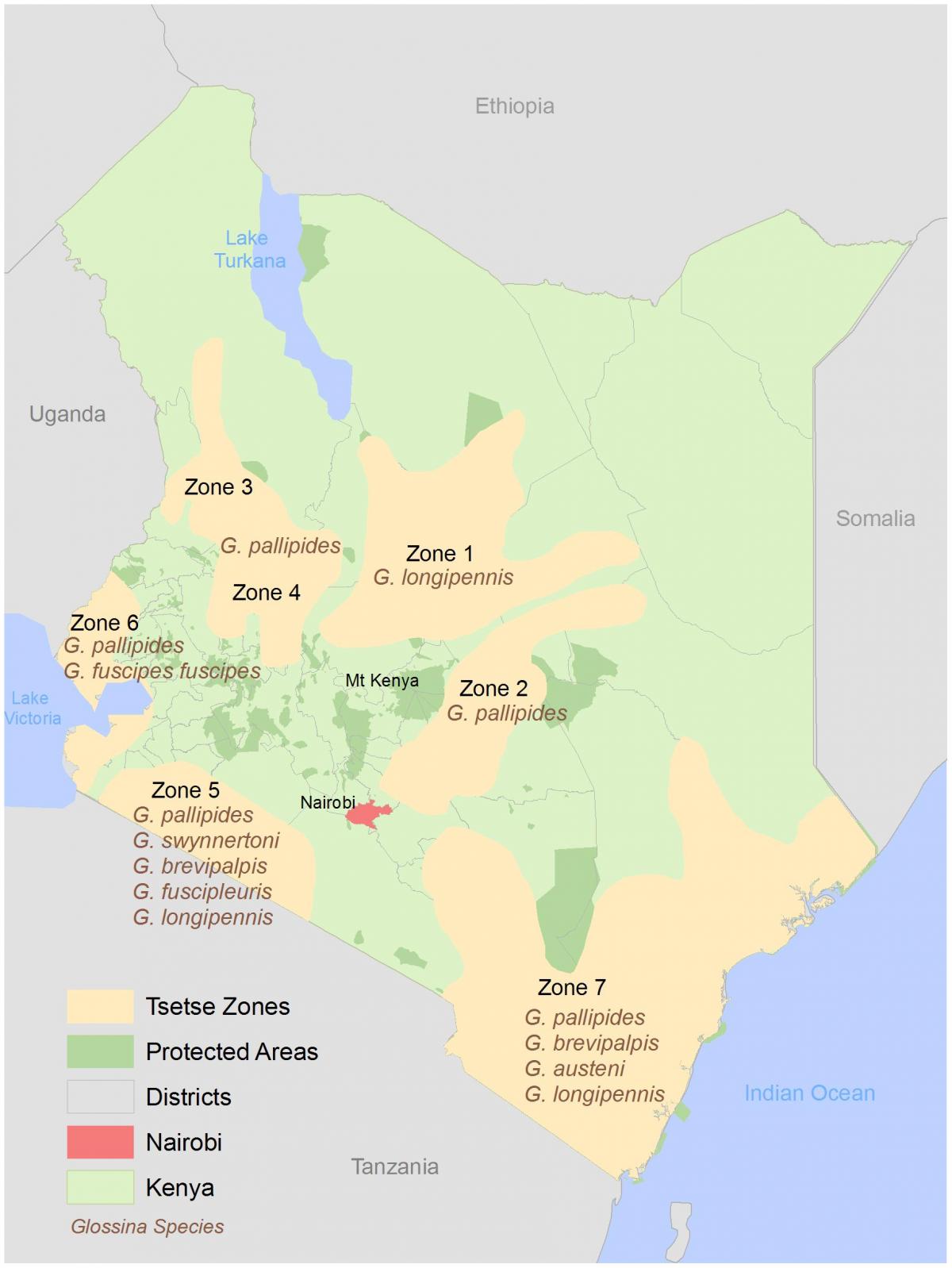 Kenya viện của đạc và bản đồ khóa