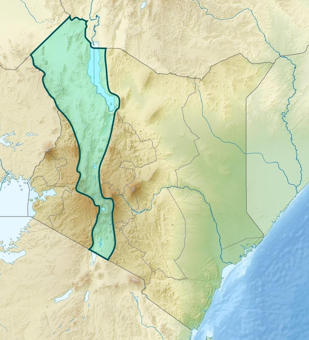 bản đồ thung lũng Kenya