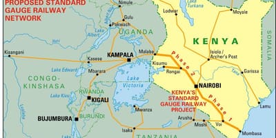 Kenya chuẩn khổ bản đồ đường sắt