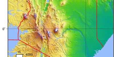 Kenya độ cao bản đồ