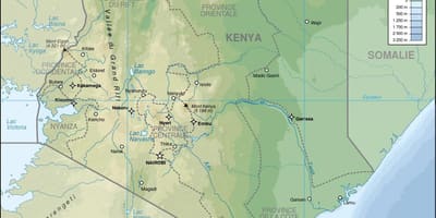 Kenya bản đồ cứu trợ