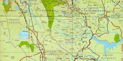 Bản đồ của trung tâm Kenya