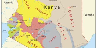 Kenya dân tộc bản đồ