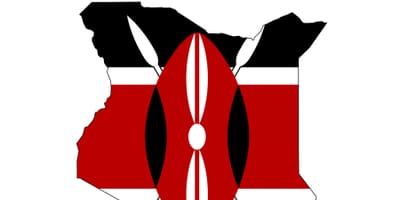 Bản đồ của Kenya cờ