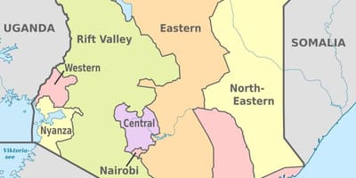 Kenya hành chính bản đồ