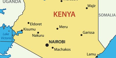 Bản đồ của Kenya nước