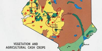 Bản đồ của Kenya tài nguyên thiên nhiên