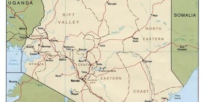 Kenya sông bản đồ