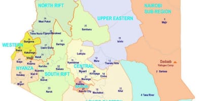 Bản đồ của Kenya tôn giáo