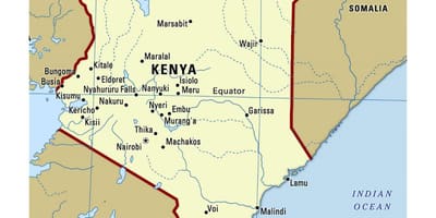 Xích đạo trong Kenya bản đồ