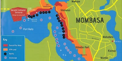Bản đồ của mombasa Kenya