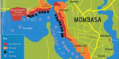 Bản đồ của mombasa Kenya