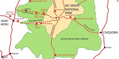 Bản đồ của núi Kenya